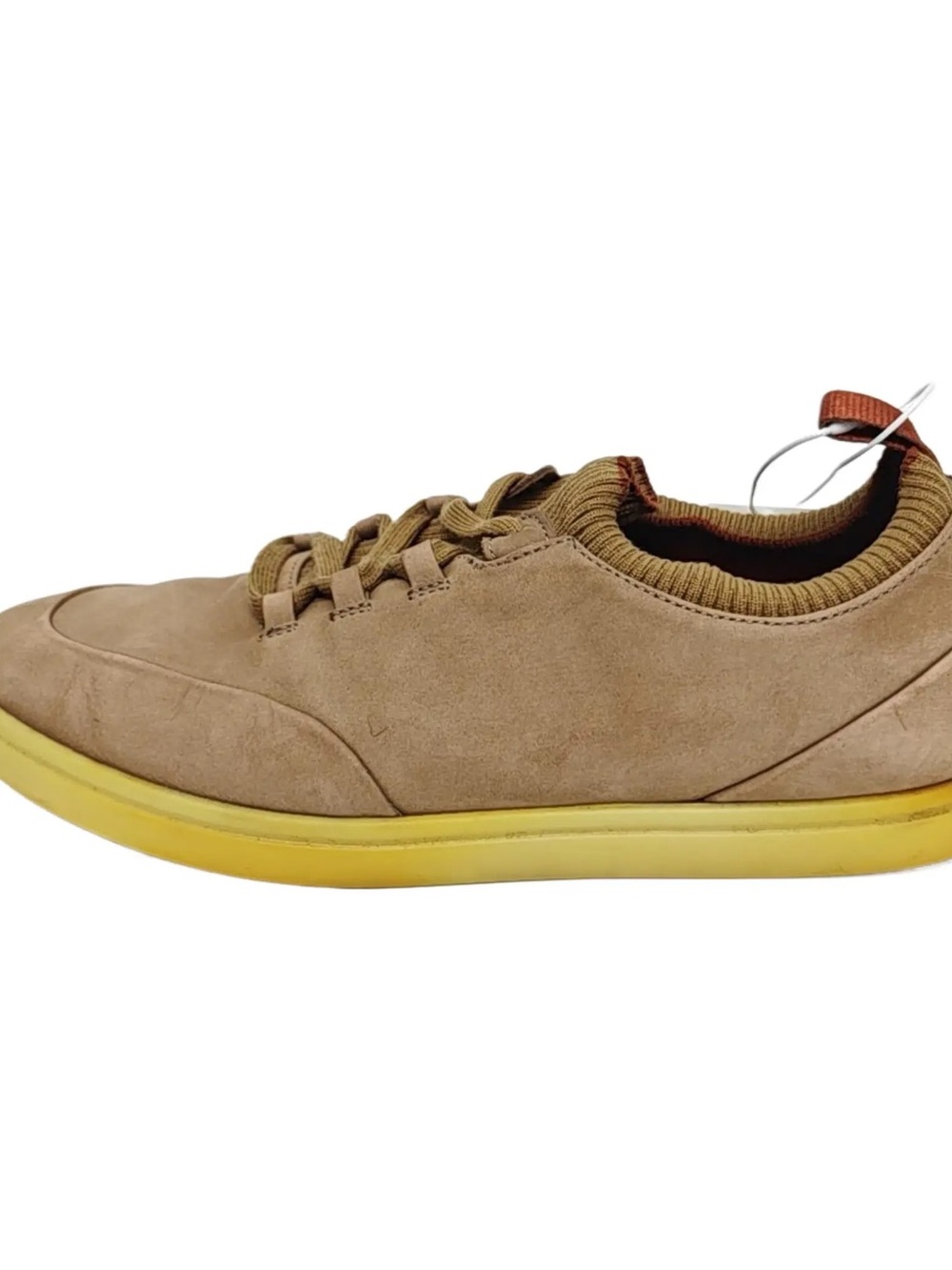 Loro Piana Tan Leather Sneaker with Yellow Sole
